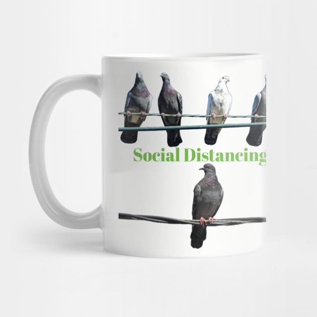 Birds Social Distancing T-shirt by KathyG'sArt